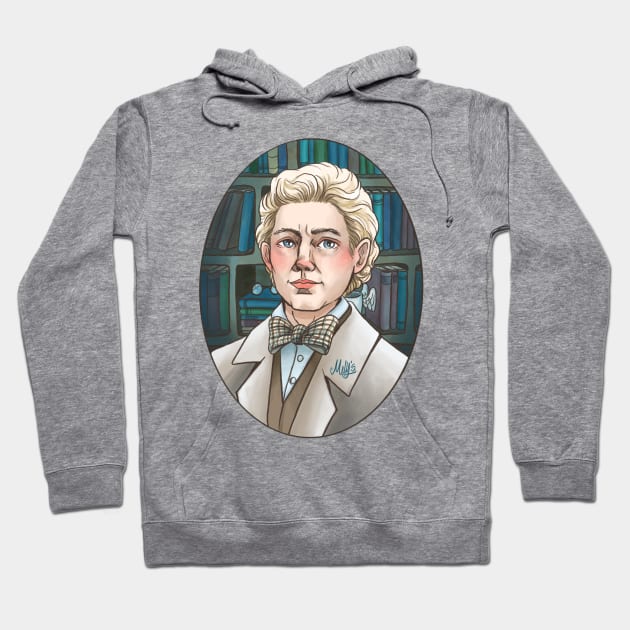 Aziraphale in Watercolor Hoodie by Molly11